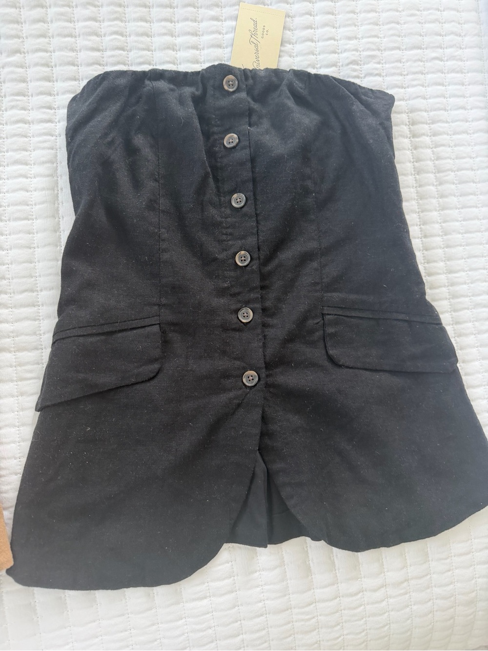 Women’s Strapless Linen Vest Set - Picture 3 of 10